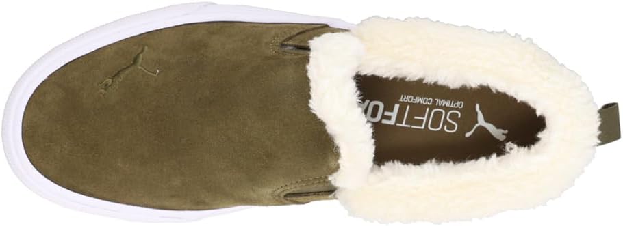PUMA Womens Bari Comfort Shearling Slip On Sneakers Shoes Casual - Green