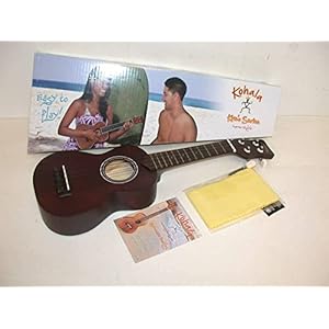 Kohala KO-S Kine’O Soprano Ukulele Satin Natural Starter Kit with Instruction Book and Gig Bag