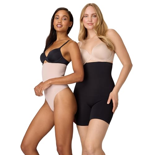 Image of Maidenform Women's Shapewear for Women - Firm Tummy Control Thigh Slimmer Shorts - Waist Trainer - Seamless Smoothing