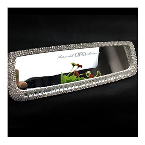 Blingshd Bling Rhinestone Car Rear View Mirror,Car Rear View Mirror With Crystal Diamonds Car Interior Trim Bling Car Accessories For Women #TOP4