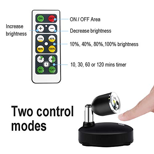image for Amries LED Wireless Spotlight, Battery Operated Lights with Remote Con