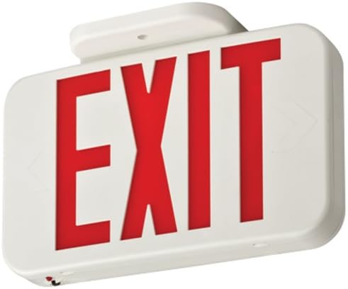 Lithonia Lighting EXR LED M6 LED 0.8 watts, Red Contractor Select Red Thermoplastic Exit Sign