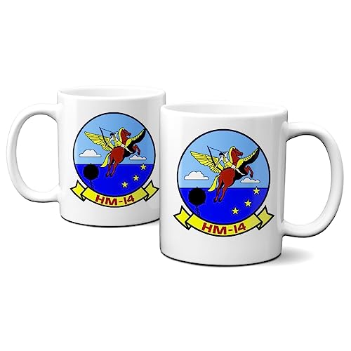 Taza de Cerámica 11 oz Helicopter Mine Countermeasures Squadron 14 miniatura 2