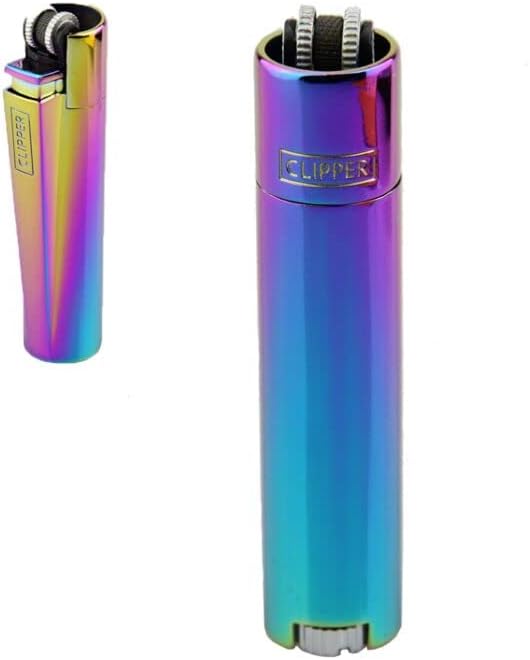 Defence Limited Edition - Clipper Lighter Deep Laser Engraved Personalised Metal - Engraving Included for Birthdays, Anniversaries, Weddings and Valentines - Rainbow Jet, Shiny Pink Gradient