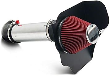 Cold Air Intake System | Polished Aluminum Tube + Reusable High-Flow Filter | Improved Airflow & Throttle Response | Bolt-On Upgrade Compatible with 2011-2023 5.7L HEMI Challenger