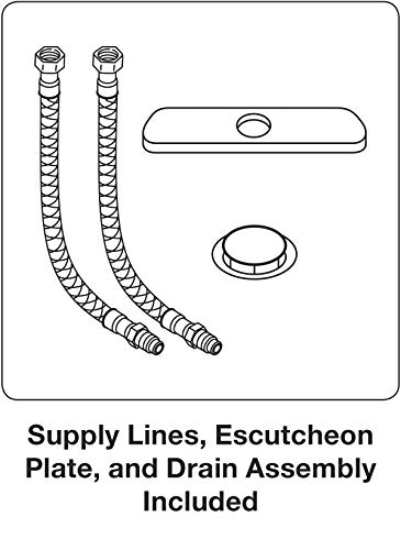 Kohler K-45800-4-Cp Alteo Handle Single Hole Or Centerset Bathroom Faucet With Metal Drain, One Size, Polished Chrome #TOP5