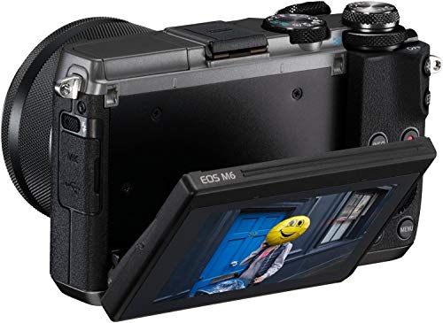 Canon Fotocamera Digitale Mirrorless EOS M6, Obiettivo EF-M 15-45mm, f/3.5-6.3 IS STM, Nero