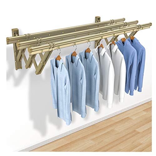 HIARAN MASONK Laundry Rack, Folding Wall Mounted Extendible Dryer Rack Outdoor Outside the Window Clothes Airer Drying Racks,150cm The New Lucky Star