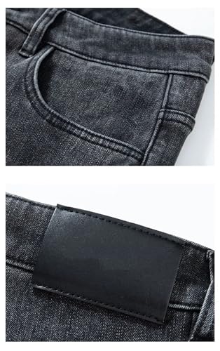 Men's Winter Fleece Jeans Thickened Comfortable Loose Straight Denim Pants Classic Black Trousers3