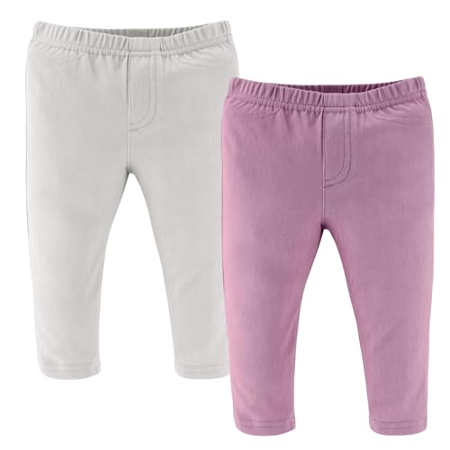 The Peanutshell Baby Girls Jeggings Set of 4, Soft and Stretchy Pants, Girl Leggings, Infant and Toddler Clothes, Multicolor3