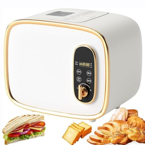 Bread Maker Automatic - 600g Capacity, 13 Preset Programs, Dough Kneading & Fermentation, 15-Hour Delay Timer, 1-Hour Keep Warm, Gluten Free Setting