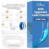 Calvana 2025 Upgraded Leak-Free Pool Slide Spray Kit, Includes 32.8ft Water Slide Tube with 5 Nozzles, Water Filter, Zip Ties, PTFE Tape, for Straight & Curved Swimming Pools