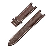 APVMFMKLTG Bracelet De Montre Adapté For GC, For Guess, Bracelet À Boucle Papillon, 20x11mm, 22x13mm, For Hommes Et Femmes(Brown white,22 13mm)
