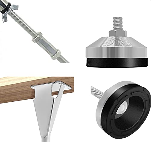 2 Pcs Bed Frame Slat Support Leg, Steel Bed Center Leg , Heavy-Duty Adjustable Height Support Feet, Wooden Furniture Foot Legs Replacements (2) #TOP3