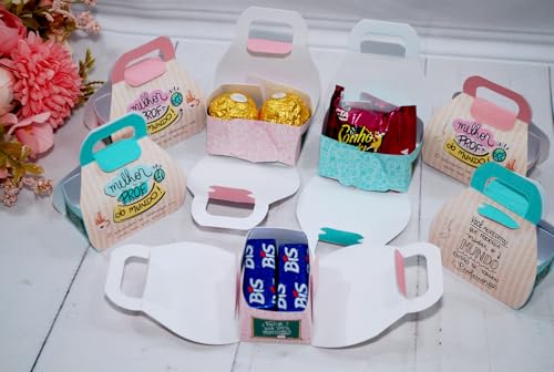 Caixinha para Doces e Brindes do Dia dos Professores, Rosa e Verde, Estilo Maletinha, para Presentes e Lembranças (10 Unidades Verde Unissex)