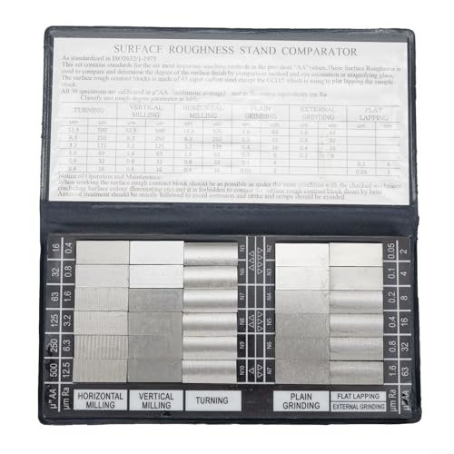 Linnkyfloa Ra0.05-12.5m m del bloque de la muestra de la comparación de la rugosidad exterior con 30 piezas calibradas para la inspección y la medición del acabado superficial en el trabajo del metal