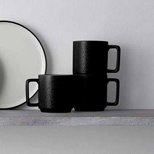 Noritake Colortex Stone Black Set of 4 Stax Mugs, 16 oz. by Noritake - Image 8