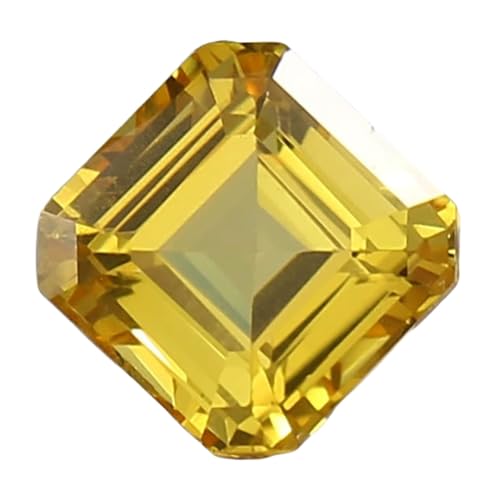 Pierre gemme saphir jaune ceylan 8x8mm pour fabrication de bijoux bague pendentif collier DIY