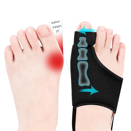 YBPSQMK 2 Pcs Bunion Corrector for Women & Men Big Toe, Orthopedic Straightener & Separator, Adjustable Breathable Support, Non-Slip & Washable, Hallux Valgus Pain Relief for Day/Night Use