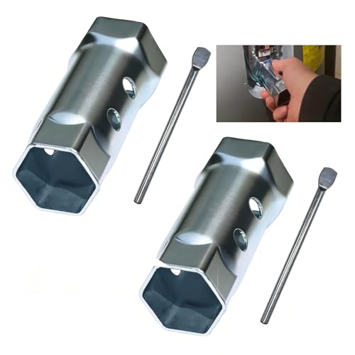 SHUJUKU 49057 & PT49057 Dual Head Hex Socket Wrench Removal Tool, For Screw-in Water Heater Element, 1-1/2 Inch and 1-7/8 Inch Hex (2 pcs)