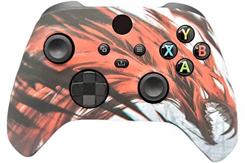 Image of Hand Airbrushed Fade Custom Controller Compatible with Xbox Series X /S & Xbox One (Series X /S Red Dragon)