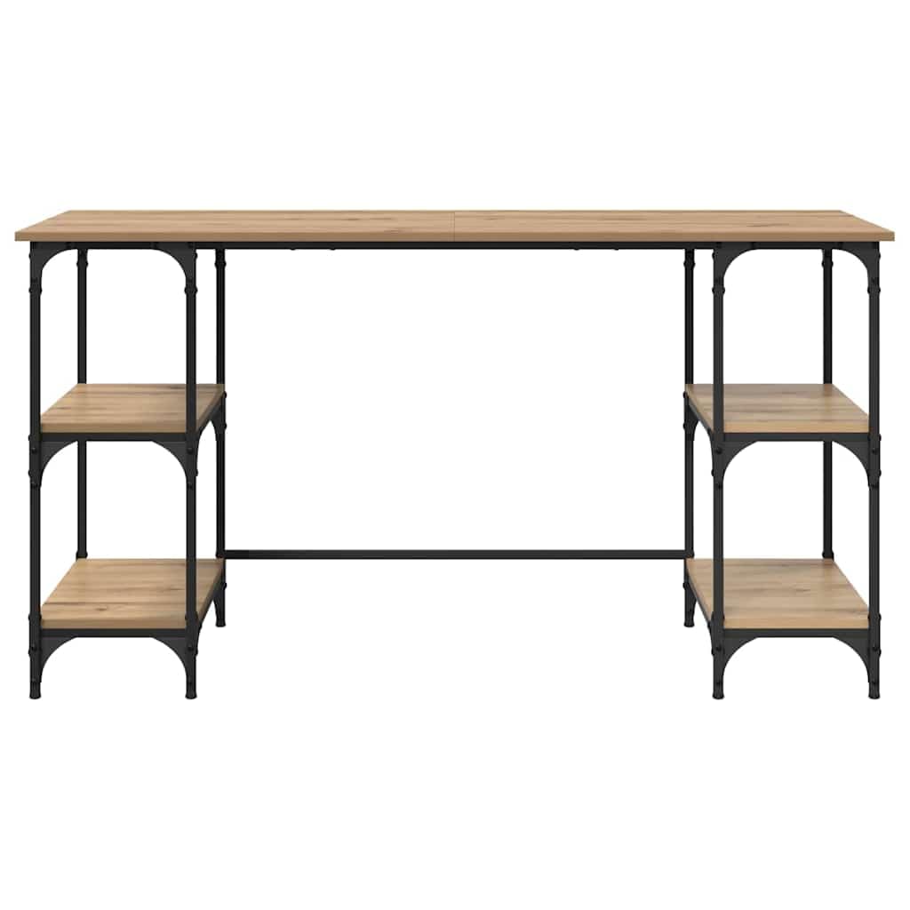 Scrivania in rovere Artisan, 140 x 50 x 75 cm, tavolo da lavoro, scrivania da ufficio, scrivania per computer, segretaria, postazione di lavoro, ufficio, studio, appartamento, casa