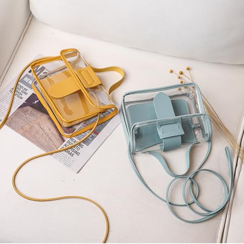 Clear Wallet Purse for Women, Multicolor Small Clear Women Minimalist Purse with Removable Straps For Teen Ladies2