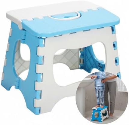 Banqueta Plástica Dobrável Portátil - Banquinho Dobrável para Cri...