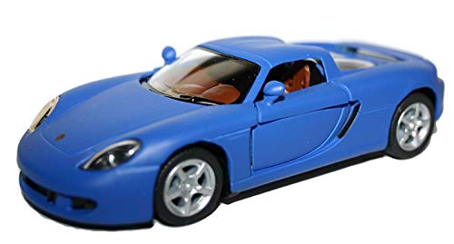 Modelo Porsche Carrera GT 1:36 de metal fundido azul miniatura 3