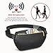 Kattee Fanny Packs for Women, Leather Crossbody Bags for Women Trendy, Small Belt Bag,Fashion Waist Packs with RFID Blocking, Black