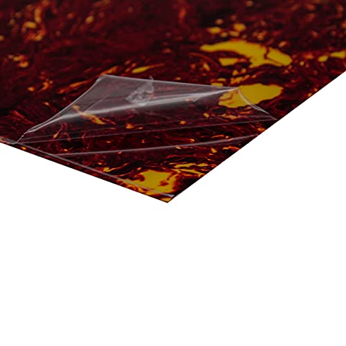 Ikn 20X17Cm Acoustic Pickguard Blank Material Self Ahesive Guitar Pick Guard Scratch Plate Sheet, Red Tortoise #TOP2