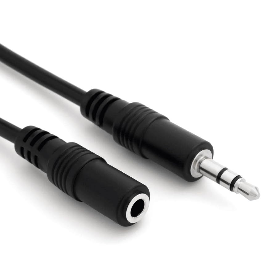Rhinocables Aux Cable 3.5mm Gold Audio Stereo Jack Cable, Male To Female For Car Headphone Earphones Mp3 Smartphone Tablet Home Stereos Laptop White 15m - View #2