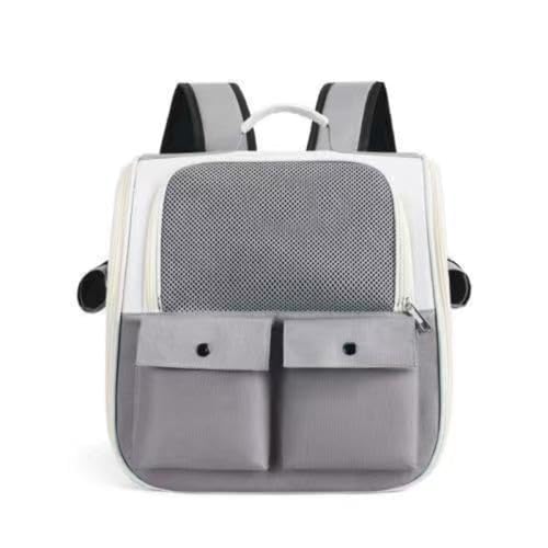 ONESUGAR 折り畳み防水リュックサック最新の猫・犬用キャリアバックパック、ペットキャリアバックパック、カーテン付きバッグ、猫用、小型犬および小動物用、大容量、宇宙船デザイン、折りたたみ可能、2種類の窓付き、通気性 旅行や病院訪問、災害時、避難時に最適