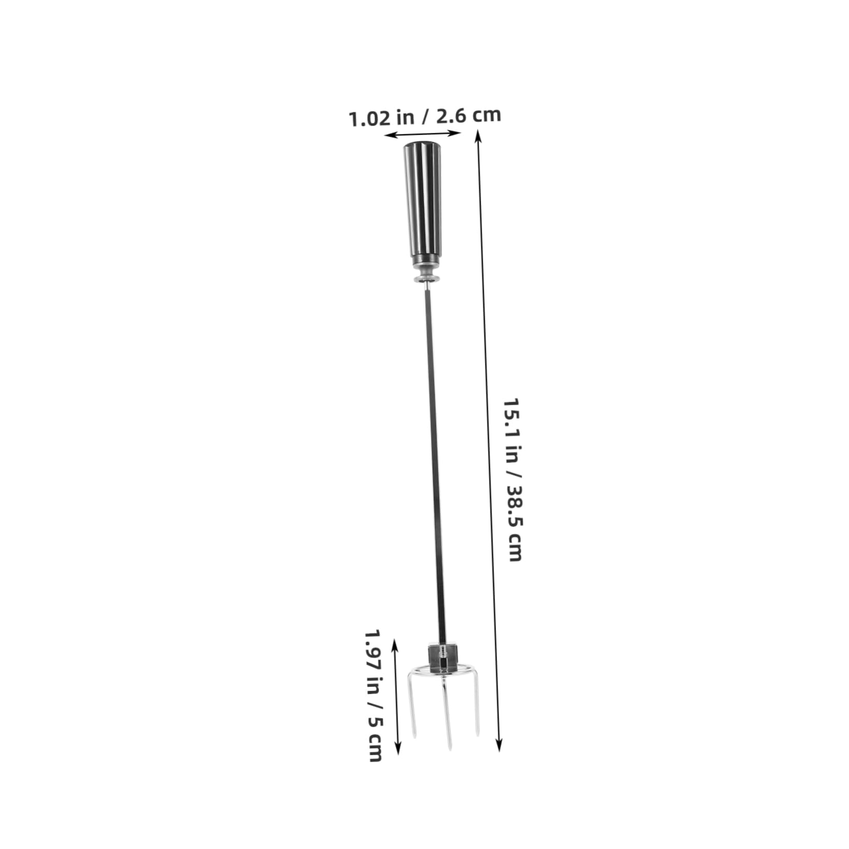UPKOCH 3 Set forchetta da barbecue forchetta per grigliare la carne griglia per arrostire il pollo BBQ Skewers Forchetta Per Pollo Alla Griglia forchette da pollo rotanti da cucina Silver