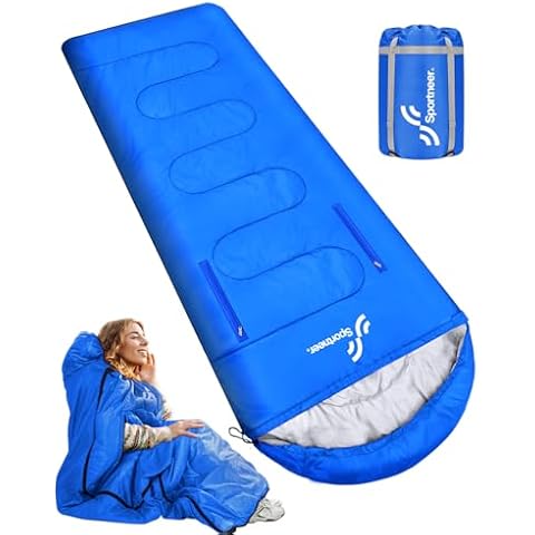 Sportneer Sleeping Bag - Wearable for Adults & Kids with Arm Zipper Holes in Cold & Warm Weather, Waterproof Portable Sleeping Bag for Camping, Hiking, Backpacking, Outdoor Travel Cover