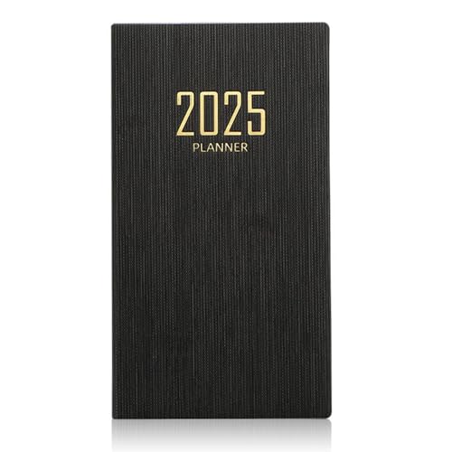 Pocket Diary 2025 Small A6 Diary Slim Week to View Pocket Size 2025 Diaries Slimline Agenda Weekly Planner Soft Cover 17 X 9.5 Cm