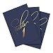 Bliss Paper Boutique Navy & Gold Wedding Table Numbers (Assorted Color Options Available), Double Sided 4x6 Calligraphy Design, Numbers 1-25 & Head Table Card Included