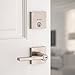 Kwikset 99910-060 Halifax Keyed Entry Lever and Downtown Single Cylinder Deadbolt Combo Pack Featuring SmartKey Security in Satin Nickel