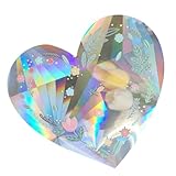 Attrape-soleil autocollant pour fenêtre : cet autocollant prismatique en forme de cœur réfracte la lumière pour créer un magnifique arc-en-ciel sur vos fenêtres, attrape-soleil en verre pour l'intérieur