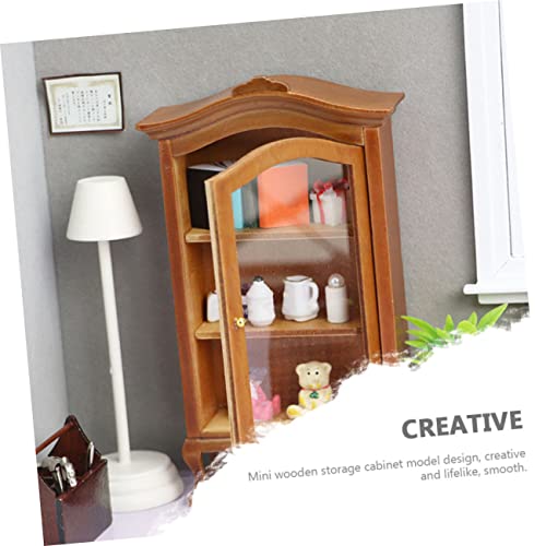 Totority Armário Estante Decoração De Armário De Simulação Para Mini Móveis Domésticos Estante De Vi