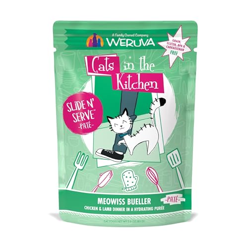 Weruva 7411 Cats In The Kitchen Slide N' Serve Grain-Free Natural Wet Pate Cat Food Pouches cover