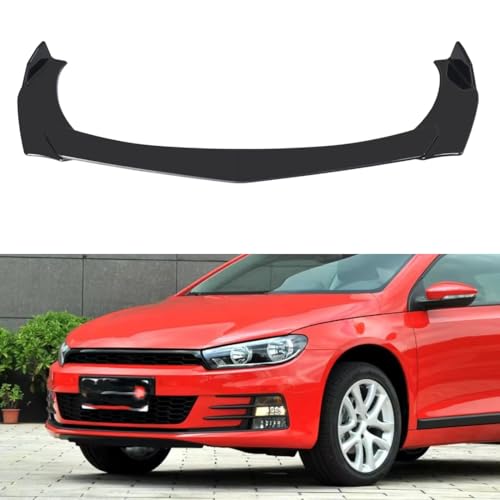 Lèvre de pare-chocs avant pour VW Scirocco 2009-2024 kit spoiler noir en ABS