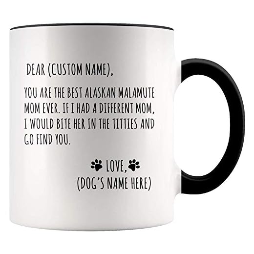 Alaskan Malamute presenter till Alaskan Malamute mamma Alaskan Malamute mugg personlig present till henne personlig mugg gåva för kvinnor kaffemugg