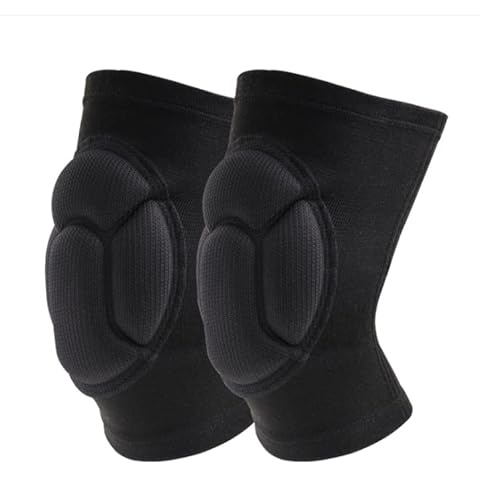 2Pcs Universal Protective Knee Pad Soft Anti-Collision Sponge Non-Slip Thicken Knee Sleeve Pad for Men and Women (Black, One Size) Cover