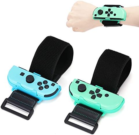 Wrist Band for Just Dance 2022 2021 2020 2019 Switch Dance Band Strap for Nintendo Switch & Switch OLED Joy Con Animal Crossing Theme, Adjustable Hook Loop Elastic Strap
