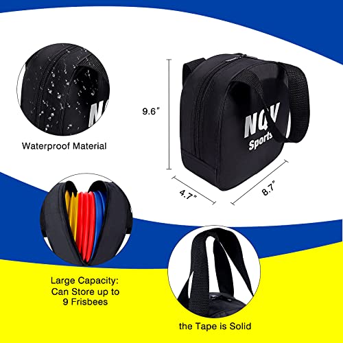NQV Disc Golf Set,Frisbee Golf Discs Set with Bag,Disc Golf Starter Set,6 PCS Flying Discs with Putters Drivers Mid Ranges+1 Black Disc Golf Bag, Disc Portable Outdoor Indoor Beginners Adults Kids