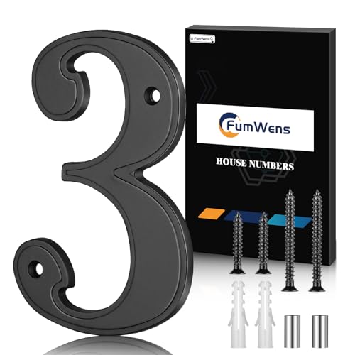 FumWens 5 Inch Zinc Alloy Numbers