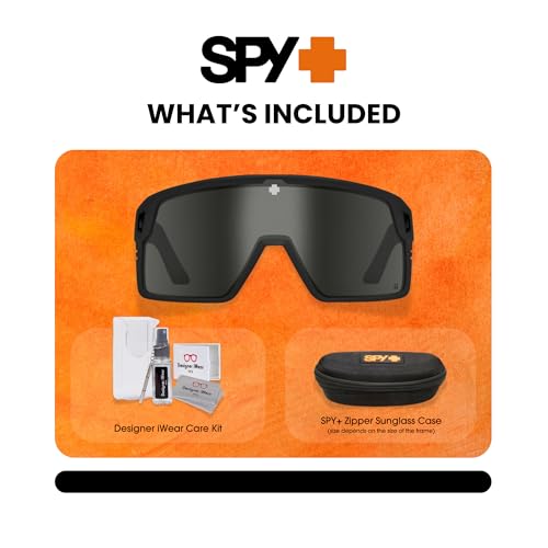 Spy Monolith 62MM Rectangular Sunglasses for Men +BUNDLE with ACCESSORY EYEWEAR KIT2