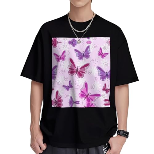 T-shirt coton respirant homme contre la chaleur motif papillon
