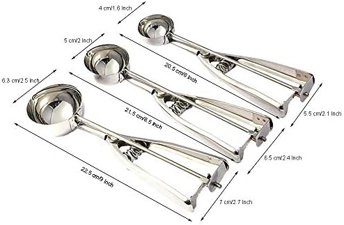 Cookie Scoop Set, Ice Cream Scoop Set, 3 PCS Cookie Scoops for Baking Include Large-Medium-Small Size, Perfect for Cookie, Ice Cream, Cupcake, Muffin, Meatball